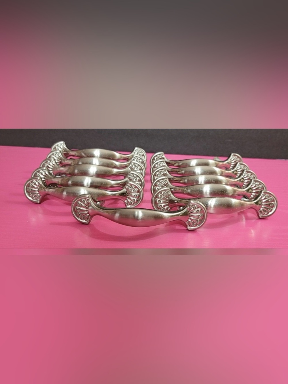 Unbranded Heavy Metal Silver Colored Drawer Pulls Set Of 11 (0501)